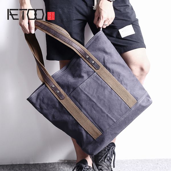 aetoo canvas bag men and women fashion simple literary single shoulder bag men's handbag large capacity handbag
aetoo canvas bag men and women fashion simple literary single shoulder bag men's handbag large capacity handbag