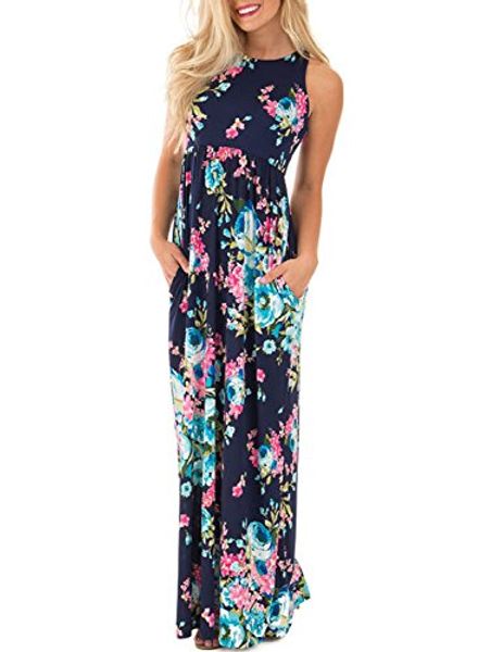 lovezesent women's floral print round neck sleeveless long maxi casual dress, Black;gray
lovezesent women's floral print round neck sleeveless long maxi casual dress, Black;gray