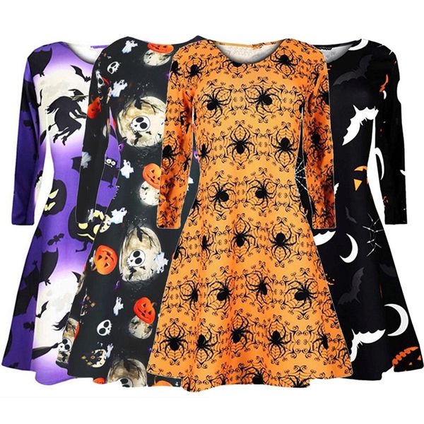 women pumpkin bat spider printed halloween dress ladies o neck long sleeve pageant party vintage dress stylish autumn dresses, Black;gray
women pumpkin bat spider printed halloween dress ladies o neck long sleeve pageant party vintage dress stylish autumn dresses, Black;gray