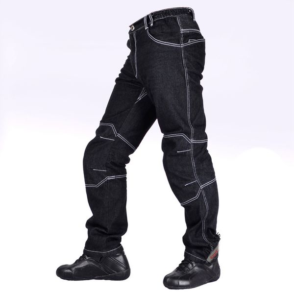 motorcycle jeans pants riding trousers with knee guard protector drop resistance, Black
motorcycle jeans pants riding trousers with knee guard protector drop resistance, Black