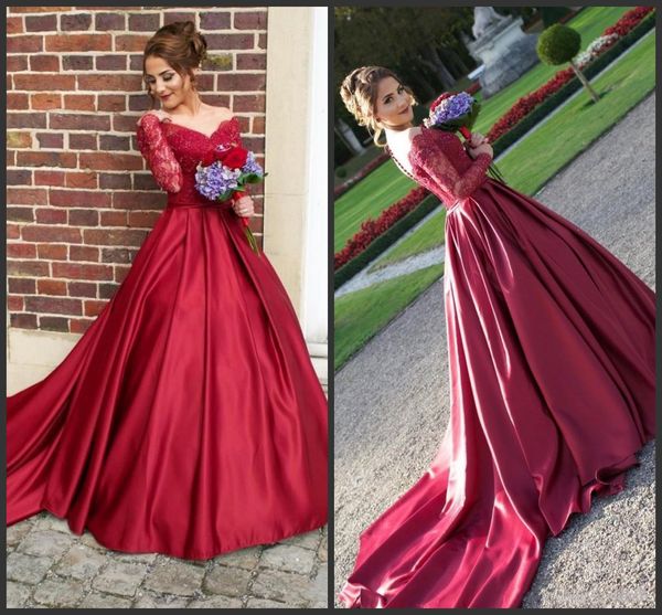 2019 glamorous long sleeves red prom dresses a line backless v neck appliques beaded long evening party gowns arabic dubai bridesmaids gown, Black
2019 glamorous long sleeves red prom dresses a line backless v neck appliques beaded long evening party gowns arabic dubai bridesmaids gown, Black