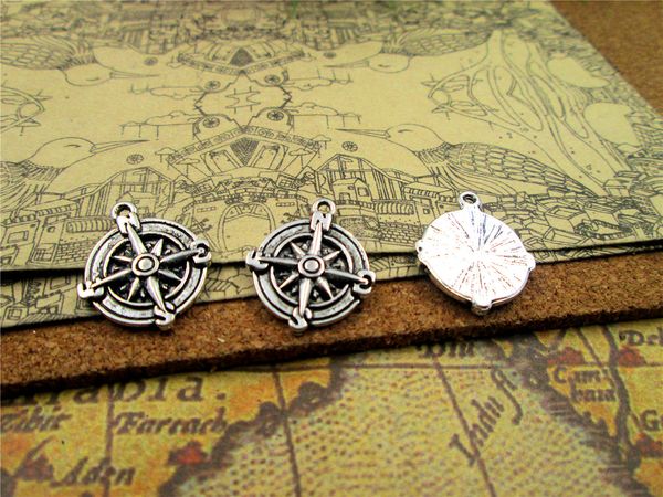 30pcs-- 21x17mm antique sliver small size c ompass charm pendant diy necklace bracelet bangle findings, Bronze;silver
30pcs-- 21x17mm antique sliver small size c ompass charm pendant diy necklace bracelet bangle findings, Bronze;silver