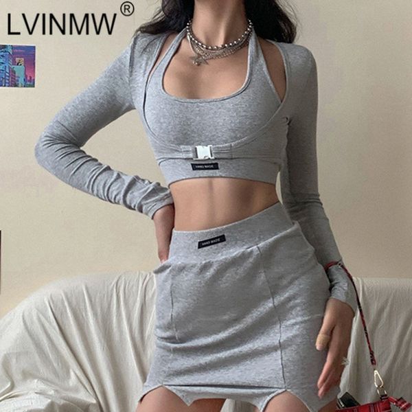 lvinmw sexy мода холтер рукавов backless crop top высокой талия split мини юбка два piece set и длинный рукав пряжка блуза, White
lvinmw sexy мода холтер рукавов backless crop top высокой талия split мини юбка два piece set и длинный рукав пряжка блуза, White