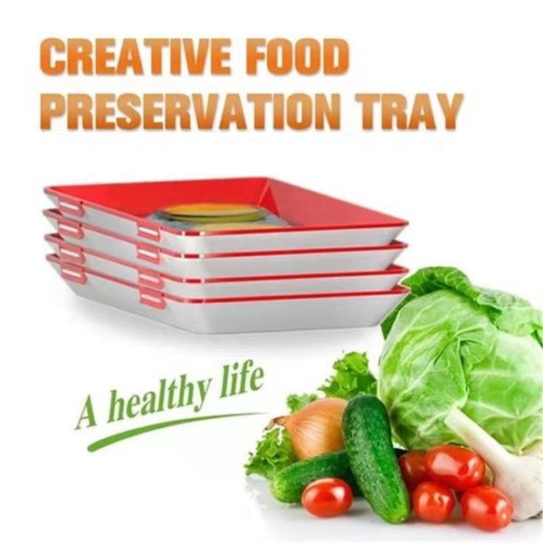 1pc tray innovative food preservation tray plastic food storage container food fresh storage microwave cover dropship
1pc tray innovative food preservation tray plastic food storage container food fresh storage microwave cover dropship