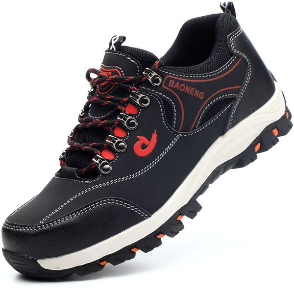 new design men's big size steel toe caps working safety shoes anti-puncture platform pu leather worker security boots protection, Black
new design men's big size steel toe caps working safety shoes anti-puncture platform pu leather worker security boots protection, Black
