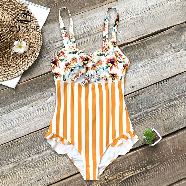 cupshe orange floral and stripe ruffle one-piece swimsuit women ruched monokini swimwear 2020 girl boho beach bathing suits, White;black
cupshe orange floral and stripe ruffle one-piece swimsuit women ruched monokini swimwear 2020 girl boho beach bathing suits, White;black