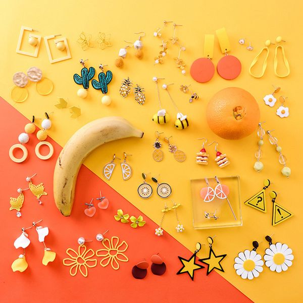 summer korean earrings girl cute orange coconut tree flower fruit star drop earrings for women fashion jewelry accessories, Silver
summer korean earrings girl cute orange coconut tree flower fruit star drop earrings for women fashion jewelry accessories, Silver