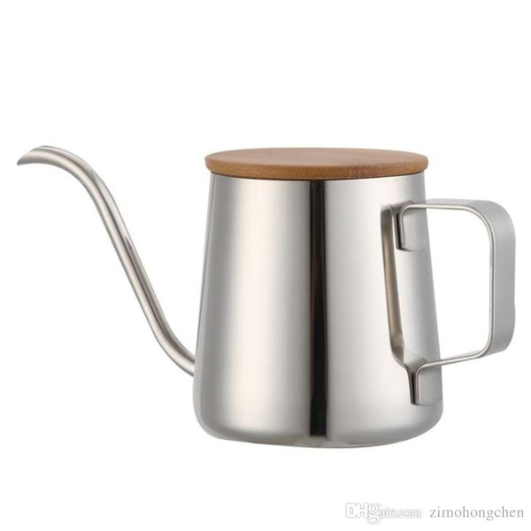 350ml long narrow spout coffee pot gooseneck kettle stainless steel hand drip kettle pour over coffee and tea pot with wooden 2020 sale
350ml long narrow spout coffee pot gooseneck kettle stainless steel hand drip kettle pour over coffee and tea pot with wooden 2020 sale