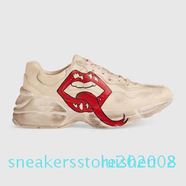 men rhyton casual shoes dad sneaker paris fashion luxury designer women shoe platform tripler strawberry wave mouth tiger web print s08, Black
men rhyton casual shoes dad sneaker paris fashion luxury designer women shoe platform tripler strawberry wave mouth tiger web print s08, Black