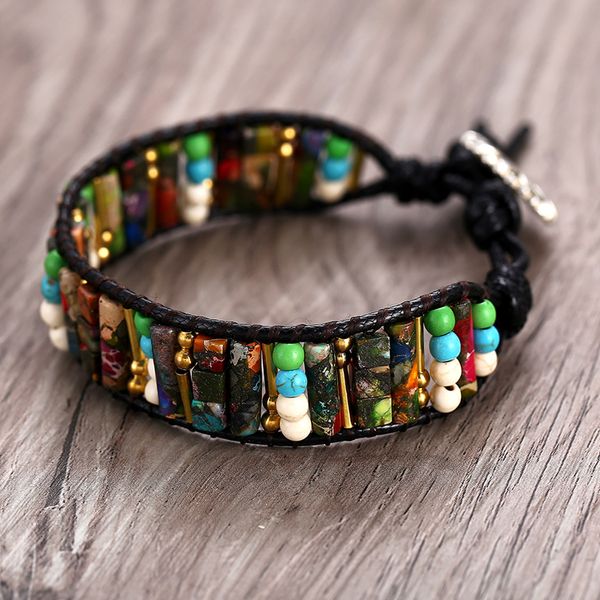 17km vintage chakra bracelet for woman men fashion handmade multi color natural stone wristband bracelet couples jewelry 2018, Golden;silver
17km vintage chakra bracelet for woman men fashion handmade multi color natural stone wristband bracelet couples jewelry 2018, Golden;silver
