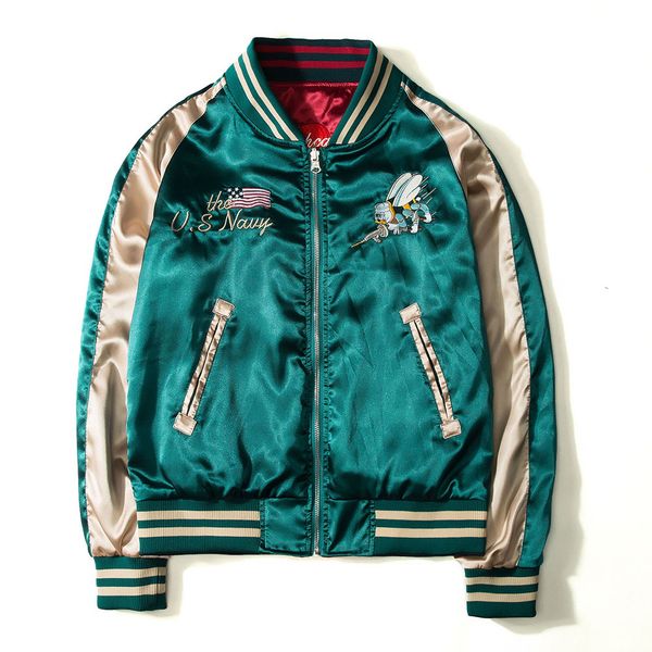 2019 japan yokosuka embroidery jacket men women fashion vintage baseball uniform both sides wear kanye west bomber jackets, Black;brown
2019 japan yokosuka embroidery jacket men women fashion vintage baseball uniform both sides wear kanye west bomber jackets, Black;brown