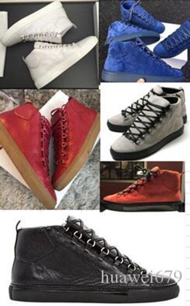 new designer classic mens womens genuine leather arena shoes flat fashion brand high lace up shoes outdoors sneakers size 36-47, Black
new designer classic mens womens genuine leather arena shoes flat fashion brand high lace up shoes outdoors sneakers size 36-47, Black