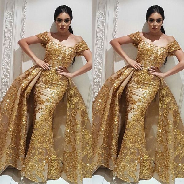 gold prom dresses yousef aljasmi dubai arabic evening dress labourjoisie gowns overskirt detachable train champagne mermaid party dress, Black
gold prom dresses yousef aljasmi dubai arabic evening dress labourjoisie gowns overskirt detachable train champagne mermaid party dress, Black