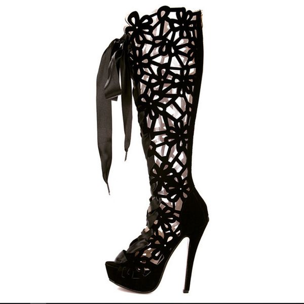 fashion women ankle strap sandals casual flock lace up thin heels 11cm open toed high heels women sandals discount pumps, Black
fashion women ankle strap sandals casual flock lace up thin heels 11cm open toed high heels women sandals discount pumps, Black