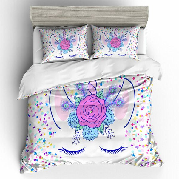 unicorn bedding set flowers cartoon for kids duvet cover girly bedding set pink blue bed cover floral home decoration
unicorn bedding set flowers cartoon for kids duvet cover girly bedding set pink blue bed cover floral home decoration