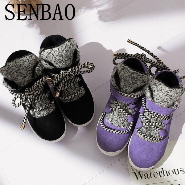 senbao women's boots winter plus size 35-43 cow leather casual warm chunky shoes ladies lace-up short boots plush, Black
senbao women's boots winter plus size 35-43 cow leather casual warm chunky shoes ladies lace-up short boots plush, Black