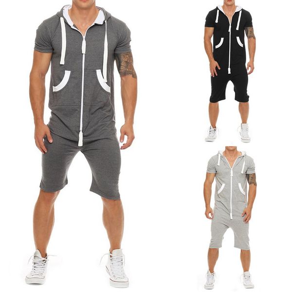 summer tracksuit mens jumpsuit overalls casual short sleeve hoody and shorts romper mens zipper sportwear overalls size -3xl, Gray
summer tracksuit mens jumpsuit overalls casual short sleeve hoody and shorts romper mens zipper sportwear overalls size -3xl, Gray