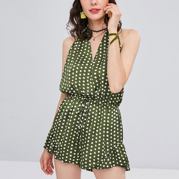 women ladies clubwear sleeveless polka dot loose romper jumpsuit party playsuit bodysuit summer v neck backless leotard, Black;white
women ladies clubwear sleeveless polka dot loose romper jumpsuit party playsuit bodysuit summer v neck backless leotard, Black;white