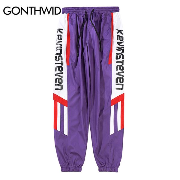 gonthwid vintage side stripes printed track joggers pants mens hip hop color block patchwork windbreaker streetwear harem pants, Black
gonthwid vintage side stripes printed track joggers pants mens hip hop color block patchwork windbreaker streetwear harem pants, Black