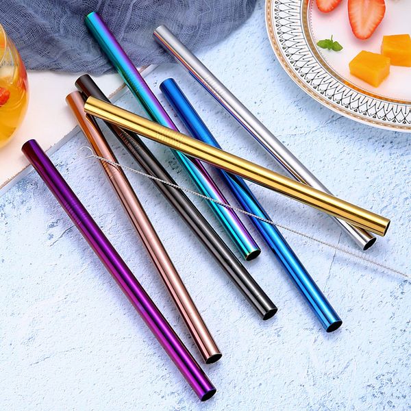 50pcs) diameter 10mm length 215mm stainless straws bar drinking smoothie straws tools five colors mixed
50pcs) diameter 10mm length 215mm stainless straws bar drinking smoothie straws tools five colors mixed