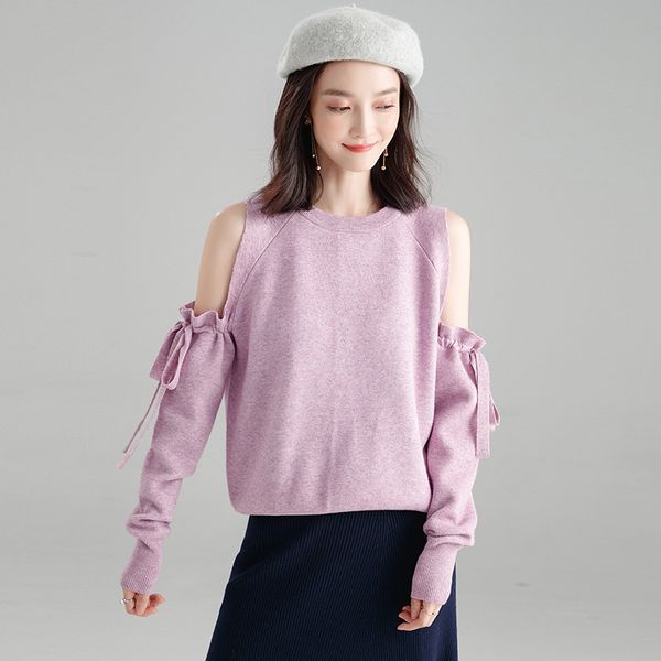 2019 spring off the shoulder women sweater knitted casual pullovers female tees 3014ly, White;black
2019 spring off the shoulder women sweater knitted casual pullovers female tees 3014ly, White;black