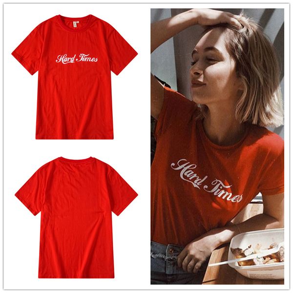 chic red футболки для женщин hot sale hard times letter printed тройники причинная лето с коротким рукавом топы, White
chic red футболки для женщин hot sale hard times letter printed тройники причинная лето с коротким рукавом топы, White
