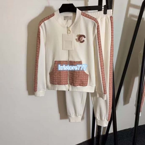 women luxury design two piece pants shirts jackets+pants trouser pants with rhinestone high end girls knitwear jersey jogging beading, White
women luxury design two piece pants shirts jackets+pants trouser pants with rhinestone high end girls knitwear jersey jogging beading, White