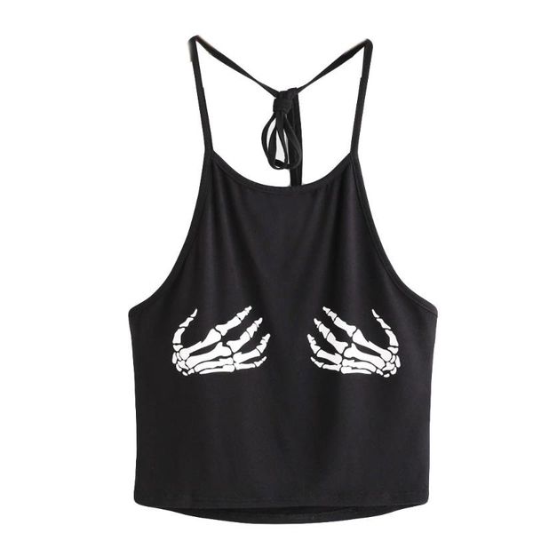 women fashion palm print tank sling solid color casual sleeveless bandage camisole 2020 #e, White
women fashion palm print tank sling solid color casual sleeveless bandage camisole 2020 #e, White