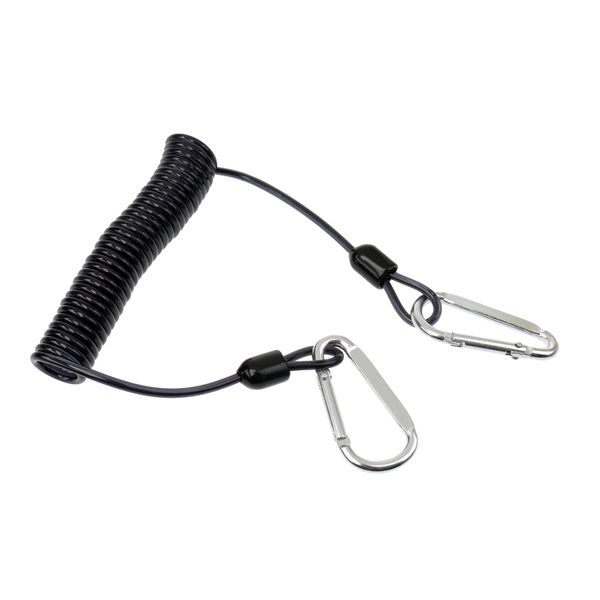 strong elastic coil lanyard with double ended carabiners keychain clips for security reels torch camera tools
strong elastic coil lanyard with double ended carabiners keychain clips for security reels torch camera tools