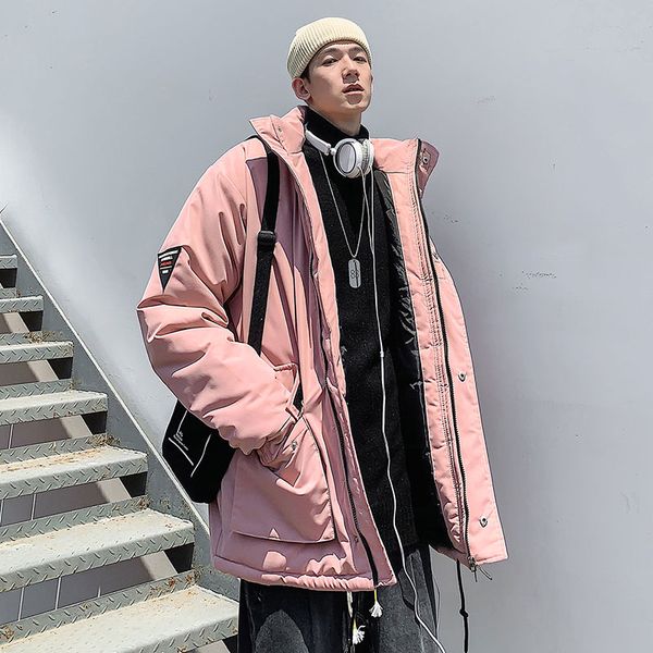 2019 hip hop parka men cargo winter jacket men thicken stand collar outwear warm coat casual solid mens coat, Black
2019 hip hop parka men cargo winter jacket men thicken stand collar outwear warm coat casual solid mens coat, Black