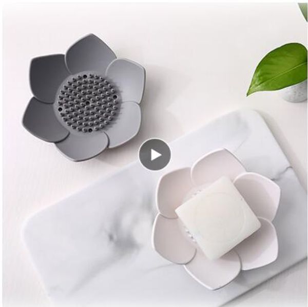 flexible lotus shape silicone bathroom shower soap box dish storage plate tray drain holder flower soapbox
flexible lotus shape silicone bathroom shower soap box dish storage plate tray drain holder flower soapbox