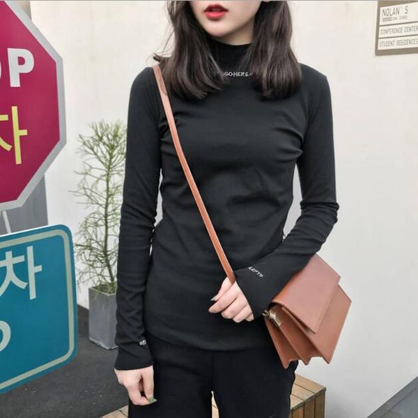 drop shopping new turtleneck t-shirt sweatshirt long sleeve women clothes 4 colors fashion designer print, Black
drop shopping new turtleneck t-shirt sweatshirt long sleeve women clothes 4 colors fashion designer print, Black