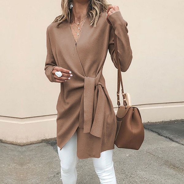 women's cardigan spring autumn casual long sleeve jackets with belt lace up outwear office v neck jacket for female clothing, Black;brown
women's cardigan spring autumn casual long sleeve jackets with belt lace up outwear office v neck jacket for female clothing, Black;brown