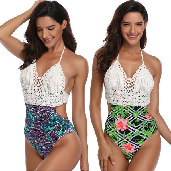 hirigin knitted swimwear women one piece swimsuit 2019 new bandage printed patchwork padded monokini beach bathing suit, White;black
hirigin knitted swimwear women one piece swimsuit 2019 new bandage printed patchwork padded monokini beach bathing suit, White;black