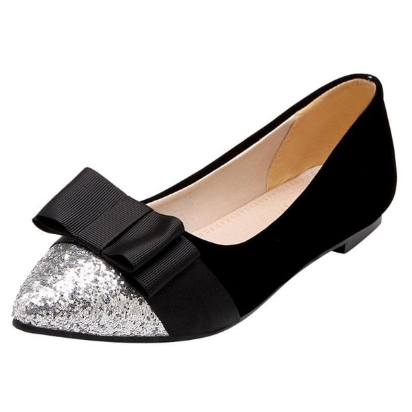 sagace lady shoes elegant flats sequin bow pointed toe flats for women large size sequin shoes women zapatos de mujer, Black
sagace lady shoes elegant flats sequin bow pointed toe flats for women large size sequin shoes women zapatos de mujer, Black