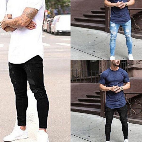 wholesale-men's jeans brand designer washed men's tight knees jeans european american light pleated slim straight ripped skinny bi, Blue
wholesale-men's jeans brand designer washed men's tight knees jeans european american light pleated slim straight ripped skinny bi, Blue
