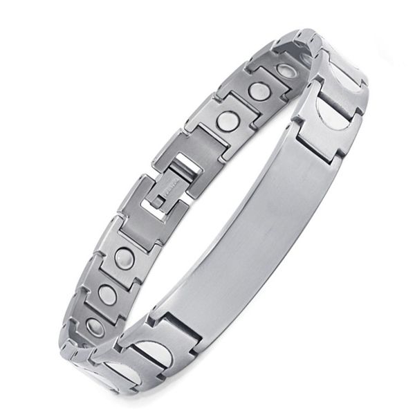 european and american fashion magnet bending bracelet titanium silver magnetic s bracelet, Black
european and american fashion magnet bending bracelet titanium silver magnetic s bracelet, Black