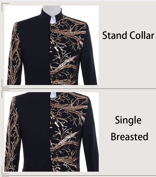 fashion sequin patchwork suit jacket men 2020 brand stand collar single breasted blazer male wedding groom party prom costumes, White;black
fashion sequin patchwork suit jacket men 2020 brand stand collar single breasted blazer male wedding groom party prom costumes, White;black