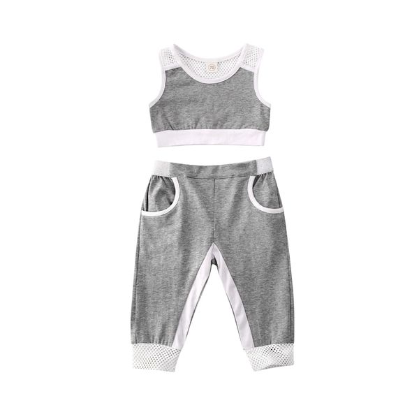 1-5y summer causal infant kids girls clothes sets sleeveless solid vest +long pants grey sports outfits, White
1-5y summer causal infant kids girls clothes sets sleeveless solid vest +long pants grey sports outfits, White
