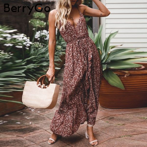 berrygo spaghetti straps summer dress women boho floral print ruffle high waist female dresses plus size holiday beach dresses, Black;gray
berrygo spaghetti straps summer dress women boho floral print ruffle high waist female dresses plus size holiday beach dresses, Black;gray