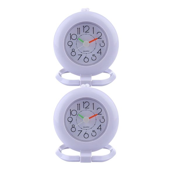 2pcs white bathroom wall clock water proof shower clock time kitchen clock with hanger, portable, travel size
2pcs white bathroom wall clock water proof shower clock time kitchen clock with hanger, portable, travel size