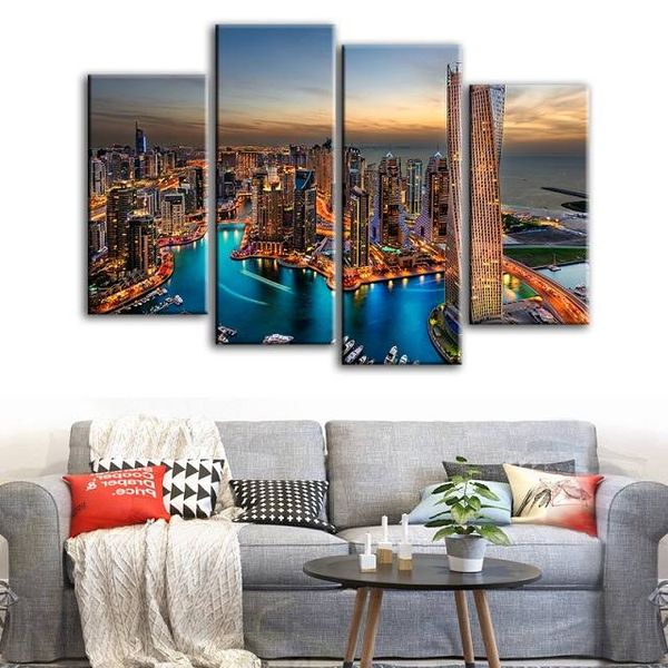 4pcs/set unframed dubai bright lights print on canvas wall art picture for home and living room decor
4pcs/set unframed dubai bright lights print on canvas wall art picture for home and living room decor