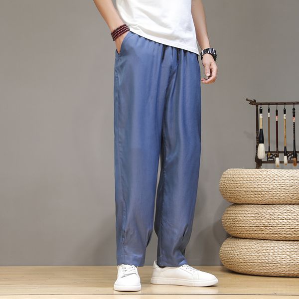 thin summer tencel pant men breathable long trousers men elastic waist loose casual pants traditional pantalon hombre, Black
thin summer tencel pant men breathable long trousers men elastic waist loose casual pants traditional pantalon hombre, Black