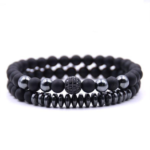 2-pack men's couple bracelet set - black matte agate set including gift bag christmas birthday gift
2-pack men's couple bracelet set - black matte agate set including gift bag christmas birthday gift