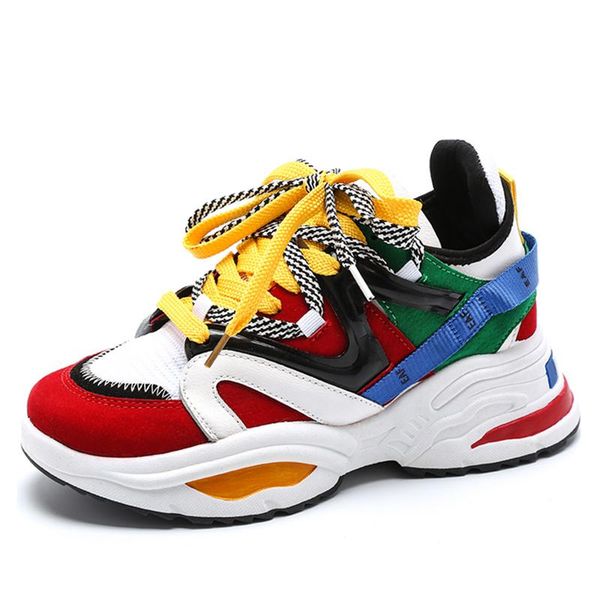 women sneakers 2019 multi color thick sole ladies platform shoes height increasing chunky shoes women casual shoes, Black;white
women sneakers 2019 multi color thick sole ladies platform shoes height increasing chunky shoes women casual shoes, Black;white