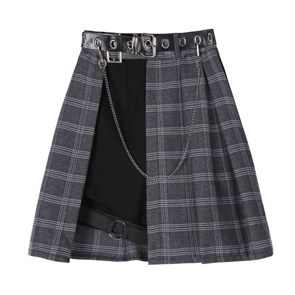 summer high waist chains belted plaid skirt punk female irregular pleated goth skirts 2019 women fashion asymmetrical skirts, Black
summer high waist chains belted plaid skirt punk female irregular pleated goth skirts 2019 women fashion asymmetrical skirts, Black