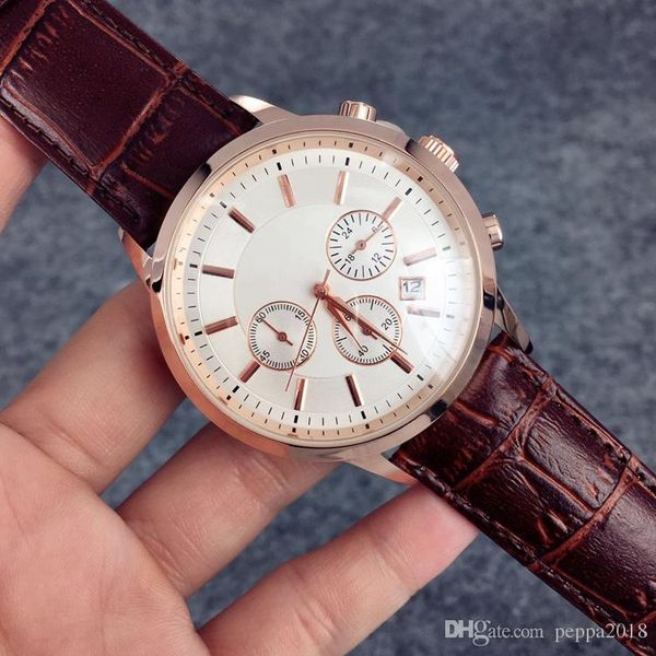 2019 fashion stainless steel quartz man leather watch japan movement watches rose gold wristwatches brand male clock brown/big quartz clock, Slivery;brown
2019 fashion stainless steel quartz man leather watch japan movement watches rose gold wristwatches brand male clock brown/big quartz clock, Slivery;brown