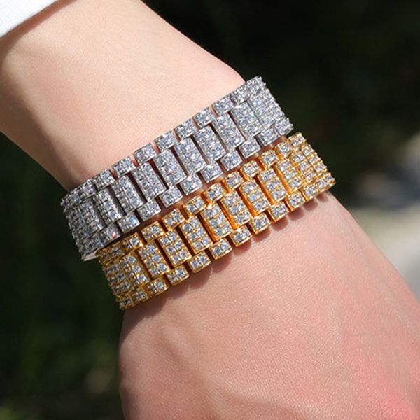 2020 new real gold plated 18mm mens cubic zirconia heavy chain bracelet punk rock wristband iced out chains bracelets jewelry gifts for guys, Black
2020 new real gold plated 18mm mens cubic zirconia heavy chain bracelet punk rock wristband iced out chains bracelets jewelry gifts for guys, Black