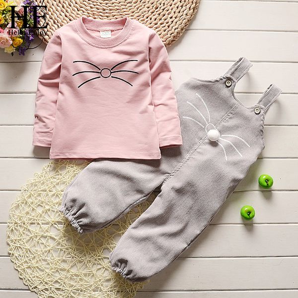 he hello enjoy fashion autumn children girls clothes toddler clothing sets cartoon cute cat t-shirt overalls sets kids tracksuit, White
he hello enjoy fashion autumn children girls clothes toddler clothing sets cartoon cute cat t-shirt overalls sets kids tracksuit, White