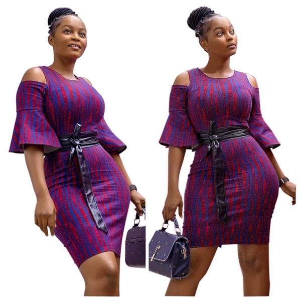 african midi cold shoulder pencil office dress women flare sleeves 1/2 ankara clothing midi-length dress belted purple for lady, Red
african midi cold shoulder pencil office dress women flare sleeves 1/2 ankara clothing midi-length dress belted purple for lady, Red
